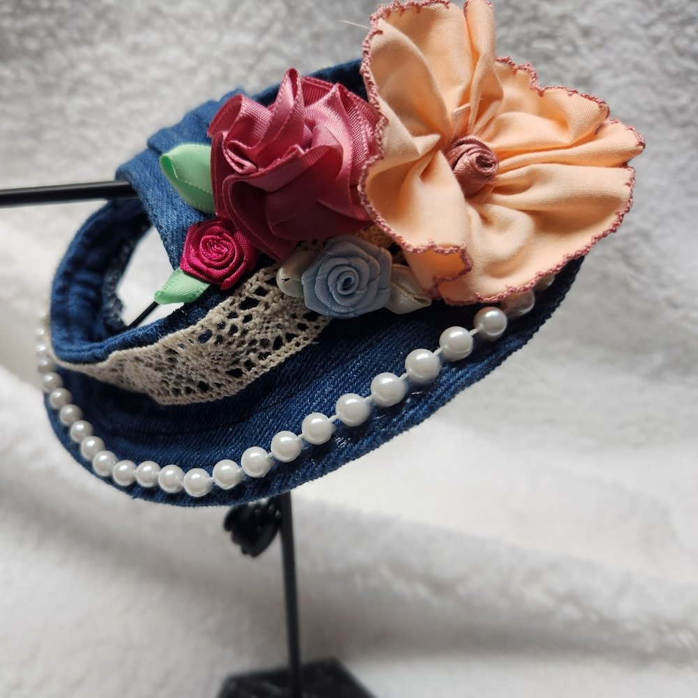 doggie denim sunhat NWOT handmade